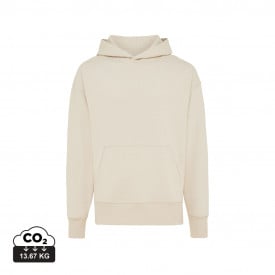 Iqoniq Yoho gerecycled katoen relaxed hoodie-Natural raw