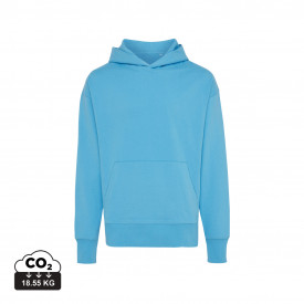 Iqoniq Yoho gerecycled katoen relaxed hoodie-Rustgevend blauw