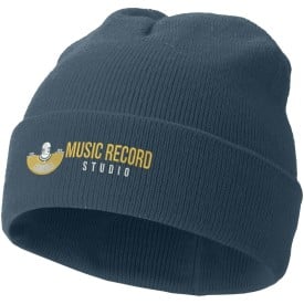 Irwin beanie - acryl - met omslag-Hale blue