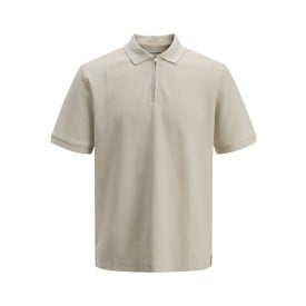 JACK&JONES August Zip Polo - heren/unisex - gerecycled polyester/katoen/elastaan - 200 g/m²