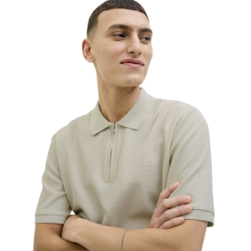 JACK&JONES August Zip Polo - heren/unisex - gerecycled polyester/katoen/elastaan - 200 g/m²