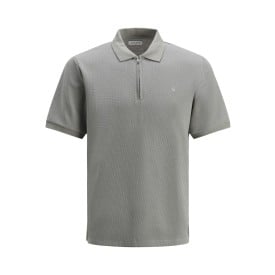 JACK&JONES August Zip Polo-Ultimate grey
