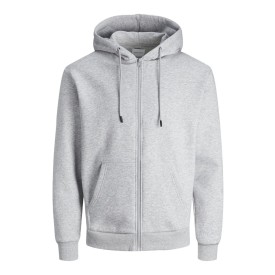 JACK&JONES Brody Sweat Zip Hood-Light grey melange