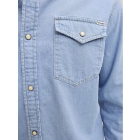 JACK&JONES Danny Shirt denim overhemd - heren/unisex - biologisch katoen - 220 g/m²