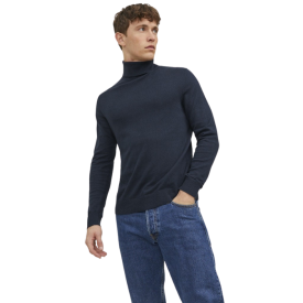 JACK&JONES Emilio Knit Coll coltrui - heren/unisex - katoen/nylon/viscose - rolkraag