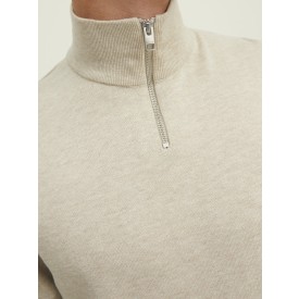 JACK&JONES Emilio Knit Half Zip pullover - heren/unisex - katoen/nylon/viscose - zip-neck