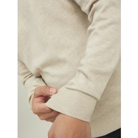 JACK&JONES Emilio Knit Half Zip pullover - heren/unisex - katoen/nylon/viscose - zip-neck