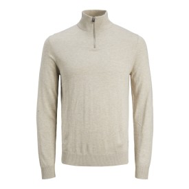 JACK&JONES Emilio Knit Half Zip pullover - heren/unisex - katoen/nylon/viscose - zip-neck