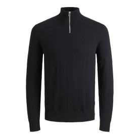 JACK&JONES Emilio Knit Half Zip-Zwart