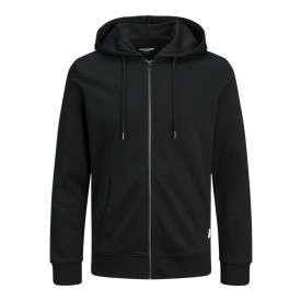 JACK&JONES Sweat Zip Hood-Zwart