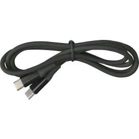 Jacob Type-C oplaadkabel - nylon - 35W - verpakt in kartonnen doosje-Zwart