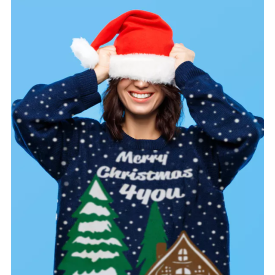 Feestelijke kersttrui in eigen ontwerp - acryl - unisex