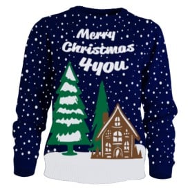 Feestelijke kersttrui in eigen ontwerp - acryl - unisex