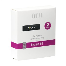 Janzen autoparfum Fuchsia 69 - kunststof - set van 2 - in geschenkdoos