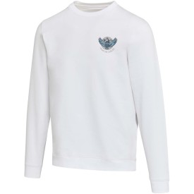 Jasper 280 g/m² unisex OCS gecertificeerde organische gerecyclede trui met ronde hals-Wit