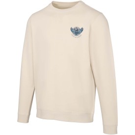 Jasper 280 g/m² unisex OCS gecertificeerde organische gerecyclede trui met ronde hals-Zandsteen