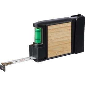 Jeff meetlint - ABS en bamboe - 3M - waterpas - 5 schroevendraaier bits
