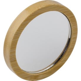 Jeremiah bamboe zakspiegel - bamboe/glas - diameter 7.2cm