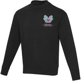 Jet uniseks Aware™ gerecyclede trui met crewneck-Zwart