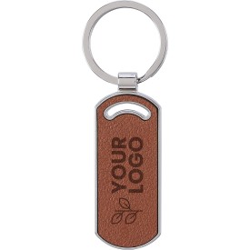 Jill sleutelhanger - gerecycled leer - 6.7 cm - verpakt in kartonnen sleeve