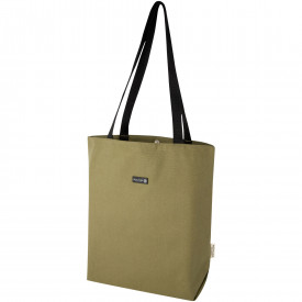 Joey veelzijdige draagtas van GRS gerecycled canvas 14 l-Olijf groen
