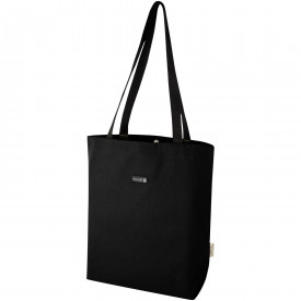 Joey veelzijdige draagtas van GRS gerecycled canvas 14 l-Zwart