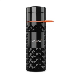 Join The Pipe Nairobi Ring Bottle Black 500ml waterfles-Zwart/oranje
