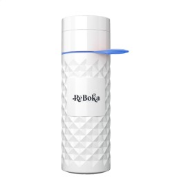 Join The Pipe Nairobi Ring Bottle White 500ml waterfles-Wit/lichtblauw