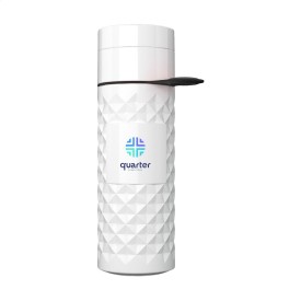 Join The Pipe Nairobi Ring Bottle White 500ml waterfles-Wit/zwart