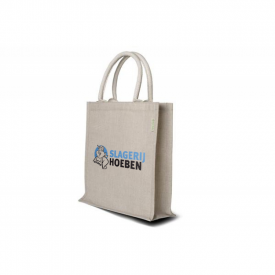 Juco shopper - jute en katoen - 35 x 31 x 10 cm - gewatteerde katoenen hengsels