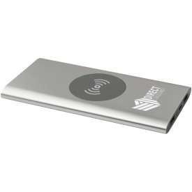 Juice type-C draadloze powerbank van 8000 mAh van gerecycled aluminium-Zilver