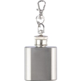 Julia heupfles 30 ml - RVS - schroefdop met karabijnhaak