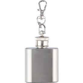Julia heupfles 30 ml - RVS - schroefdop met karabijnhaak
