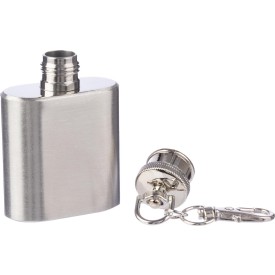 Julia heupfles 30 ml - RVS - schroefdop met karabijnhaak