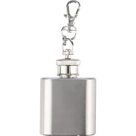 Julia heupfles 30 ml - RVS - schroefdop met karabijnhaak