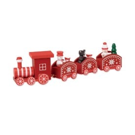 Juna Kersttrein kerstdecoratie - hout-Rood