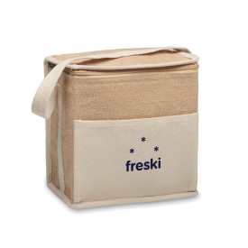 Jute en canvas koeltas 3L