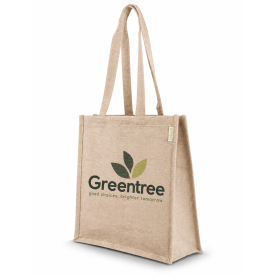 Jute schoudertas Basic - 40 x 40 x 13 cm - naturel