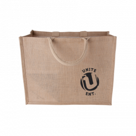 Shopper liggend model 43 x 34 x 20 cm - jute - 240 g/m² - Oeko-tex