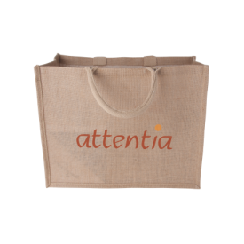 Shopper liggend model 43 x 34 x 20 cm - jute - 240 g/m² - Oeko-tex