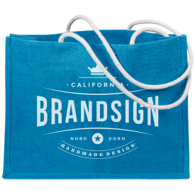 Hintol tas 44.5 x 35 x 14 cm - gelamineerd jute/katoen - 225 g/m² - lange handgrepen - bestand tegen een gewicht tot 10 kg