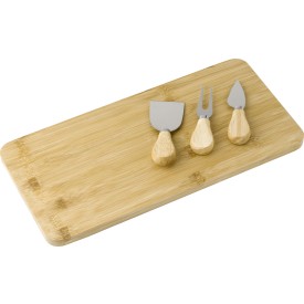 Kaasplank 38 x 19 cm - bamboe - 4-delig