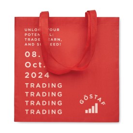 Kaimani rPET non-woven boodschappentas-Rood