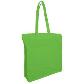 Katoen shopper - katoen - 115g/m² - 38 x 42 x 10 cm - brede bodem en zijvouw