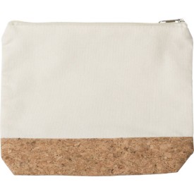 Katoenen (220 gr/m2) make-uptasje Teagan-Khaki (écru)
