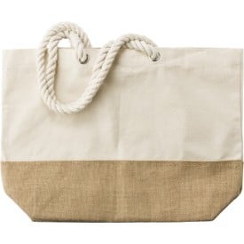 Diego boodschappentas - canvas - 280 g/m² - 48 x 15 x 35 cm - jute onderzijde - 25 L