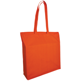 Katoen shopper - katoen - 115g/m² - 38 x 42 x 10 cm - brede bodem en zijvouw