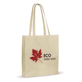 Katoenen shopper - katoen - 140g/m²- 38 x 42 x 10 cm - Oeko-tex - ecru - blokbodem en zijvouw