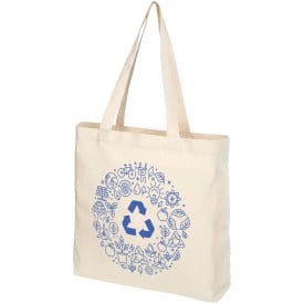 Katoenen draagtas 210 g/m2 - gewassen kleur - met inzetstuk-Heather naturel