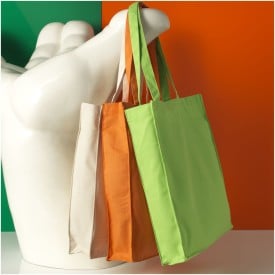 Odessa shopper - canvas - 220g/m² - 38 x 41 x 8,5 cm - brede bodem - lange hengsels